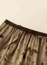 Load image into Gallery viewer, Loose Print Lace Up Pockets Linen Skirts Summer