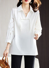 Load image into Gallery viewer, Loose White Embroidered Hollow Out Cotton Shirt Spring