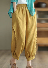 Load image into Gallery viewer, Loose Yellow Patchwork Solid Lantern Pants Summer