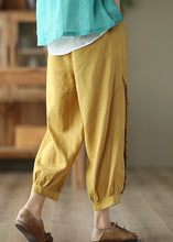 Load image into Gallery viewer, Loose Yellow Patchwork Solid Lantern Pants Summer