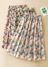 Load image into Gallery viewer, Loose Yellow Print Elastic Waist Cotton Skirt Summer