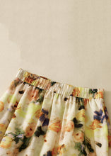 Load image into Gallery viewer, Loose Yellow Print Elastic Waist Cotton Skirts Summer