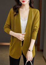 Load image into Gallery viewer, Matcha Colour Hollow Out Ice Size Knit Cardigans Long Sleeve