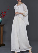 Load image into Gallery viewer, Milk White Chiffon Two Pieces Set Low High Design Summer