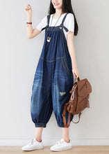 Load image into Gallery viewer, Modern Denim Blue Oversized Cotton Ripped Jumpsuit Spring