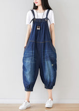 Load image into Gallery viewer, Modern Denim Blue Oversized Cotton Ripped Jumpsuit Spring