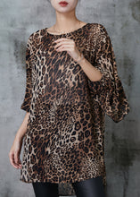 Load image into Gallery viewer, Modern Leopard Oversized Draping Chiffon Shirt Spring