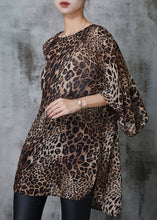 Load image into Gallery viewer, Modern Leopard Oversized Draping Chiffon Shirt Spring