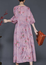 Load image into Gallery viewer, Modern Purple Oversized Print Linen Dress Summer