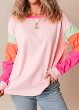 Load image into Gallery viewer, Modern Rainbow Patchwork O-Neck Sweatshirt Fall