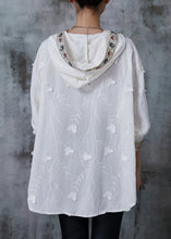 Load image into Gallery viewer, Modern White Tasseled Butterfly Hooded Shirt Tops Summer