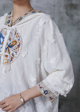 Load image into Gallery viewer, Modern White Tasseled Butterfly Hooded Shirt Tops Summer