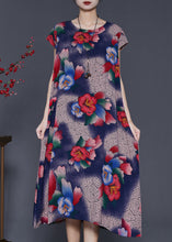 Load image into Gallery viewer, Morning Glory Print Chiffon Maxi Dresses Oversized Summer