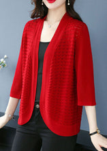 Load image into Gallery viewer, Mulberry Hollow Out Cozy Thin Ice Size Knit Cardigan Summer