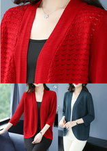 Load image into Gallery viewer, Mulberry Hollow Out Cozy Thin Ice Size Knit Cardigan Summer