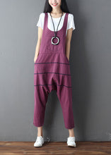 Load image into Gallery viewer, Mulberry Patchwork Cotton Denim Jumpsuits Oversized Spring