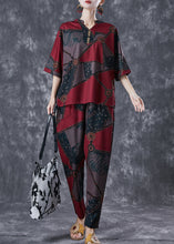 Load image into Gallery viewer, Mulberry Print Cotton Two Piece Suit Set Oversized Button Summer