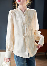 Load image into Gallery viewer, New Apricot Embroidered Button Cotton Shirt Long Sleeve