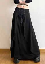 Load image into Gallery viewer, New Black Lace Up Solid High Waist Cotton Skirts Summer