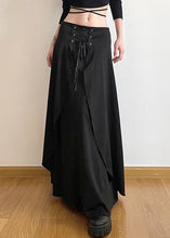 Load image into Gallery viewer, New Black Lace Up Solid High Waist Cotton Skirts Summer