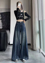 Load image into Gallery viewer, New Blue High Waist Patchwork Denim Wide Leg Pants Spring