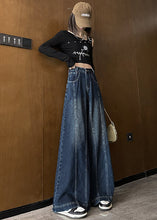 Load image into Gallery viewer, New Blue High Waist Patchwork Denim Wide Leg Pants Spring