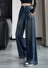 Load image into Gallery viewer, New Blue High Waist Patchwork Denim Wide Leg Pants Spring