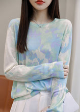 Load image into Gallery viewer, New Blue Print Thin Silk Cotton Top Long Sleeve