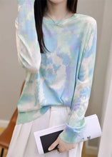 Load image into Gallery viewer, New Blue Print Thin Silk Cotton Top Long Sleeve