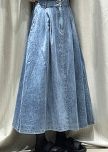 Load image into Gallery viewer, New Deep Blue Thin High Waisted Denim Skirts For Summer