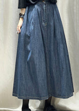 Load image into Gallery viewer, New Deep Blue Thin High Waisted Denim Skirts For Summer