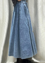 Load image into Gallery viewer, New Deep Blue Thin High Waisted Denim Skirts For Summer