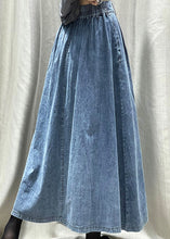 Load image into Gallery viewer, New Deep Blue Thin High Waisted Denim Skirts For Summer