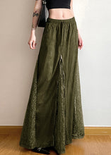 Load image into Gallery viewer, New Green Elastic Waist Lace Patchwork Maxi Skirts Summer