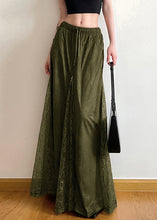 Load image into Gallery viewer, New Green Elastic Waist Lace Patchwork Maxi Skirts Summer