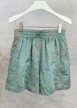 Load image into Gallery viewer, New Green Embroidered Tops And Shorts Cotton Sets 2 Pieces Sleeveless