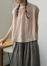 Load image into Gallery viewer, New Pink Wear On Both Sides Solid Cotton Top Sleeveless