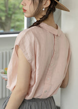 Load image into Gallery viewer, New Pink Wear On Both Sides Solid Cotton Top Sleeveless