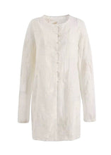 Load image into Gallery viewer, New Retro Beige Embroidered Shirts Dress Long Sleeve