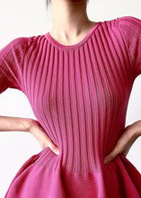 Load image into Gallery viewer, New Rose O Neck Solid Knit Long Dresses Half Sleeve