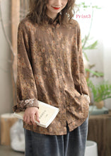 Load image into Gallery viewer, New Versatile Floral Print Peter Pan Collar Cotton Shirt Long Sleeves