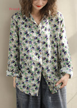 Load image into Gallery viewer, New Versatile Floral Print Peter Pan Collar Cotton Shirt Long Sleeves