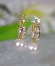 Load image into Gallery viewer, Novelty Gold Copper Overgild Pearl Zircon Drop Earrings