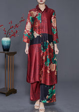 Load image into Gallery viewer, Organic Mulberry Oversized Print Silk 2 Piece Outfit Spring