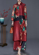 Load image into Gallery viewer, Organic Mulberry Oversized Print Silk 2 Piece Outfit Spring