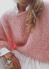 Load image into Gallery viewer, Organic Pink O-Neck Solid Ma Hai Mao Cotton Knitted Sweaters Tops Fall