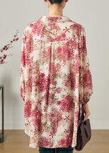 Load image into Gallery viewer, Organic Pink Oversized Print Chiffon Blouse Top Summer