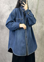 Load image into Gallery viewer, Original 2024 New Grey Blue Denim Shirt Top Spring