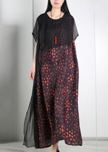 Load image into Gallery viewer, Original Design Black Asymmetrical False Two Pieces Long Dresses Summer