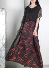 Load image into Gallery viewer, Original Design Black Asymmetrical False Two Pieces Long Dresses Summer